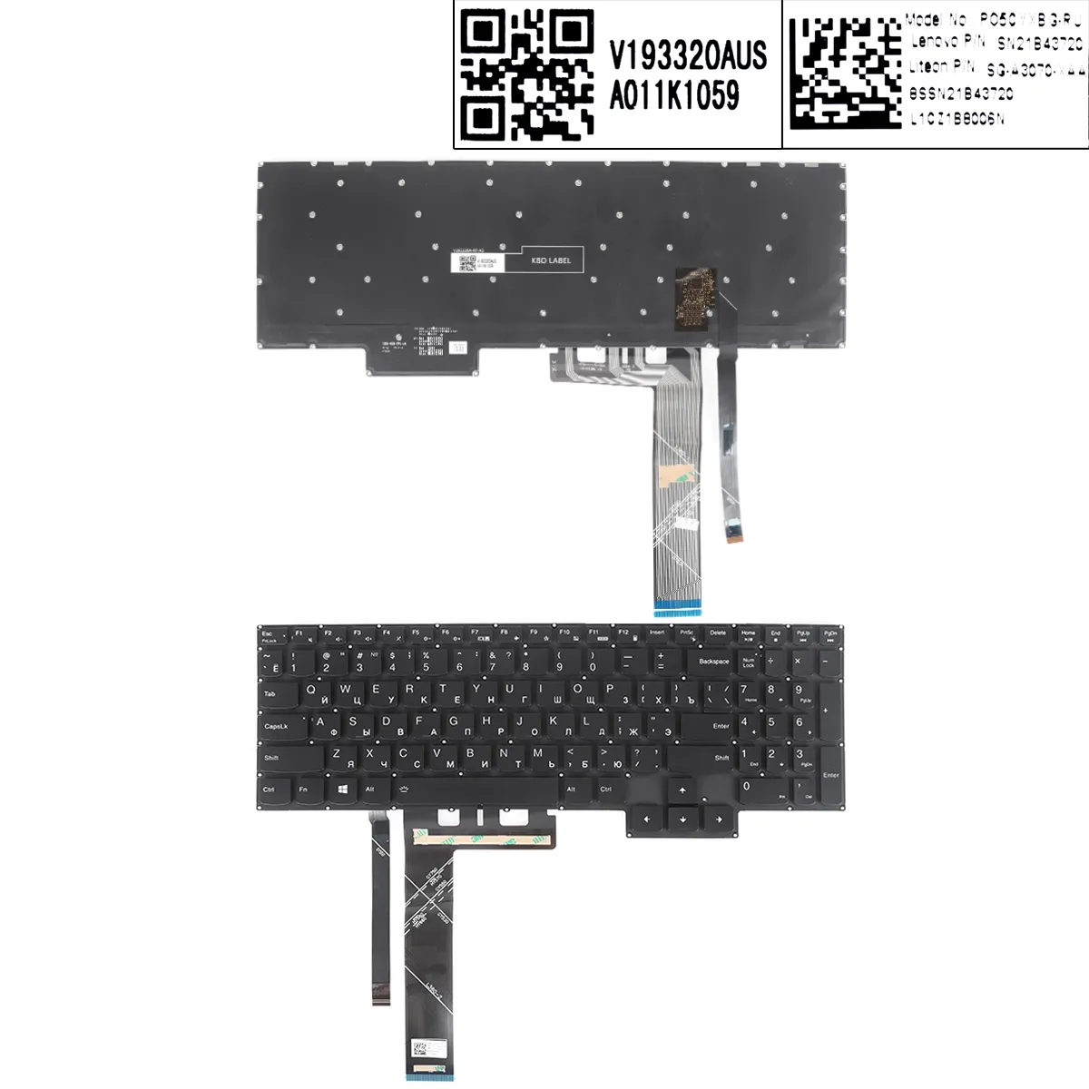 Picture of lenovo ideapad 3-15imh05 3-15arh05 3-15ach gy530 gy550 gy570 BLACK（Full Colorful Backlit，win8)